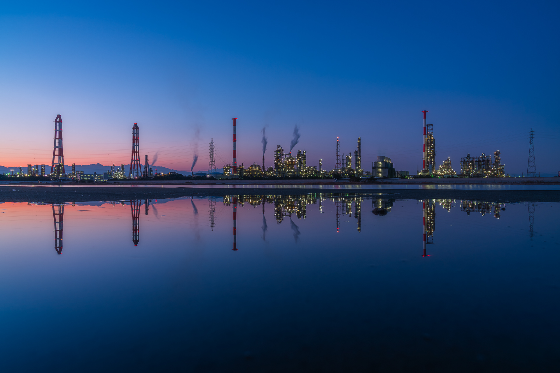 工場夜景(磯津・鈴鹿川河口エリア)