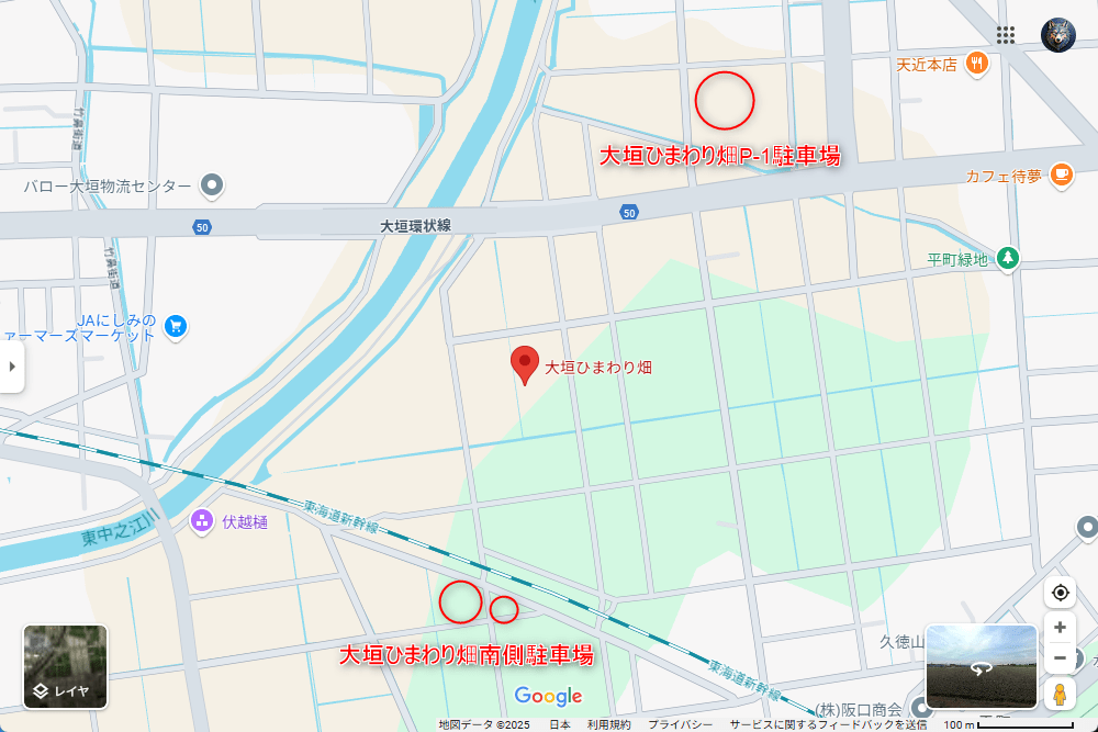 ひまわり畑(平町)駐車場