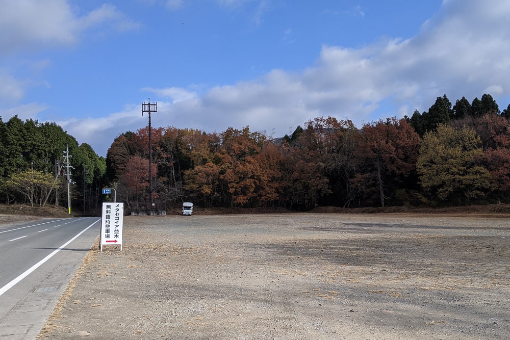 メタセコイア並木臨時駐車場