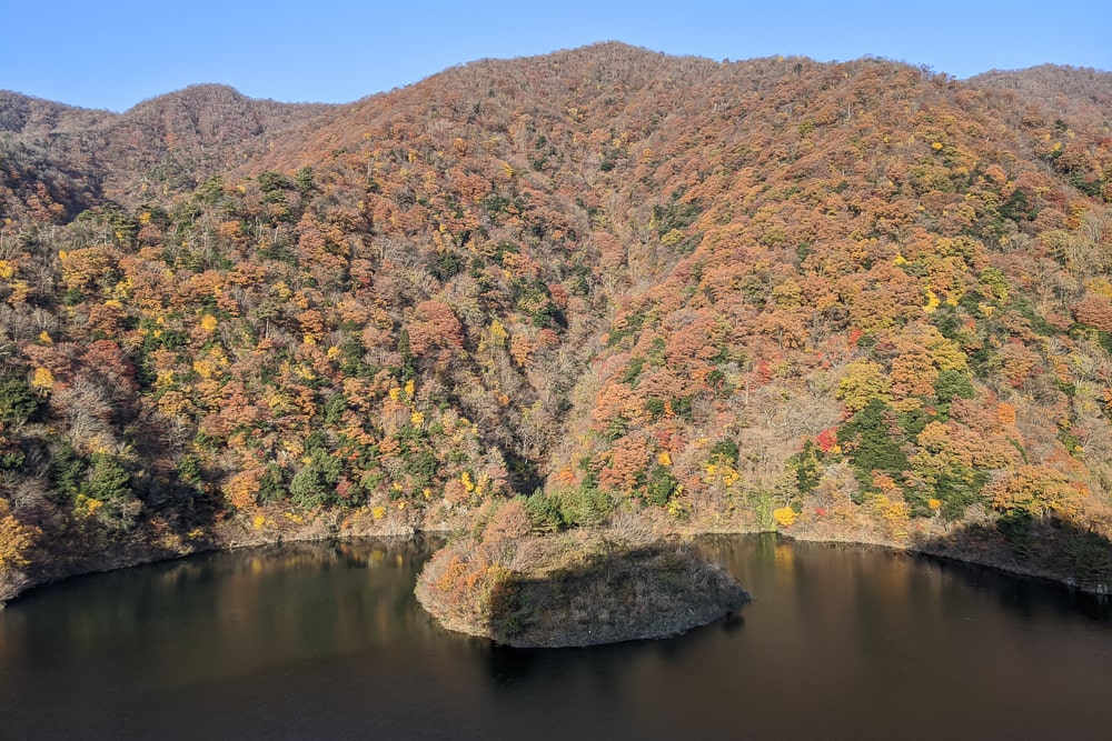 姉川ダムの浮島 撮影スポット