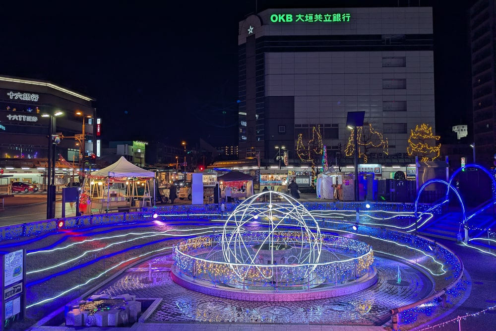 大垣駅南口広場イルミネーション