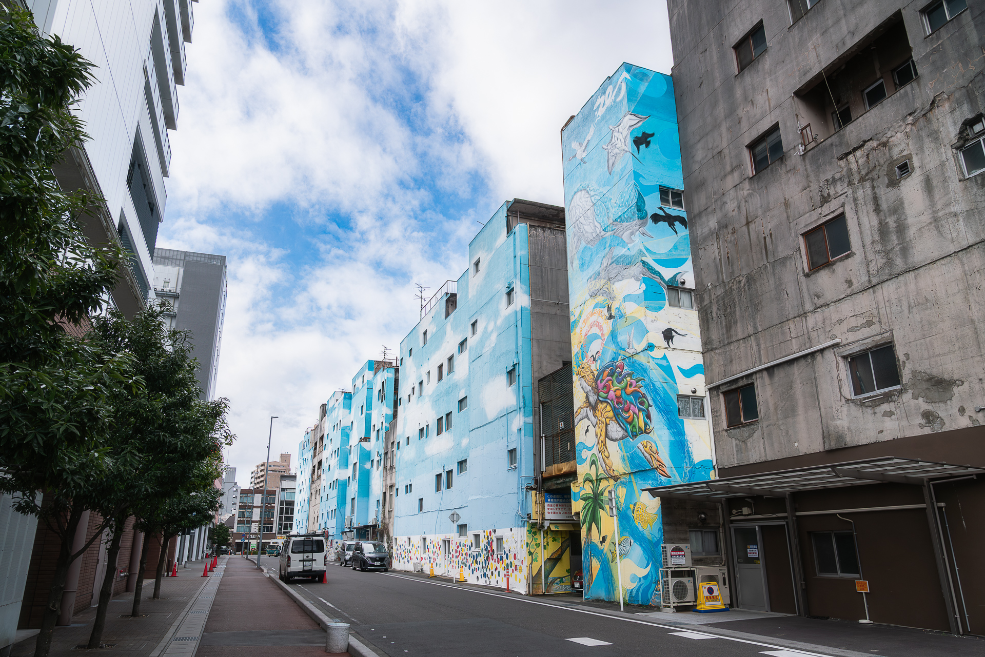岐阜繊維問屋街のウォールアート